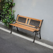 Load image into Gallery viewer, 2-3 Seater Outdoor Wooden Garden Bench Patio Cast Iron Legs Park Seat Furniture