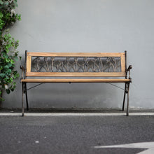 Load image into Gallery viewer, 2-3 Seater Outdoor Wooden Garden Bench Patio Cast Iron Legs Park Seat Furniture