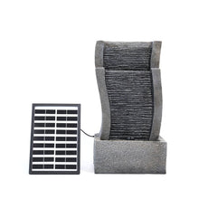 Load image into Gallery viewer, Vertical Slate Solar Water Fountain Feature with 6 LED Light Falls Garden Decor
