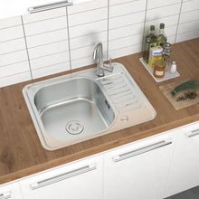 Load image into Gallery viewer, Modern Catering Kitchen Sink Single Bowl Stainless Steel Laundry Topmount Square