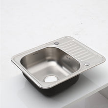 Load image into Gallery viewer, Modern Catering Kitchen Sink Single Bowl Stainless Steel Laundry Topmount Square