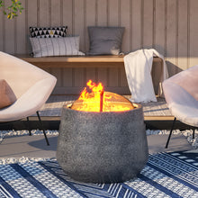 Load image into Gallery viewer, Outdoor Cylindrical Fire Pit Patio Wood Log Burner MgO Garden BBQ Grill