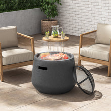 Load image into Gallery viewer, Outdoor Cylindrical Fire Pit Patio Wood Log Burner MgO Garden BBQ Grill