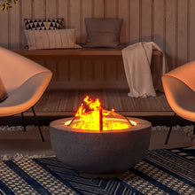 Load image into Gallery viewer, Outdoor Round Fire Pit Patio Wood Burning Fires Garden BBQ Grill