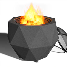 Load image into Gallery viewer, Square Fire Pit Patio Wood Log Burner Garden BBQ Grill Outdoor Fires