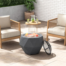 Load image into Gallery viewer, Square Fire Pit Patio Wood Log Burner Garden BBQ Grill Outdoor Fires