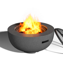 Load image into Gallery viewer, Outdoor Round Shaped Fire Pit Patio Wood Log Burner Garden BBQ Grill