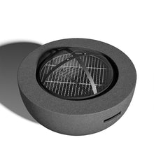 Load image into Gallery viewer, Outdoor Round Shaped Fire Pit Patio Wood Log Burner Garden BBQ Grill
