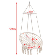 Load image into Gallery viewer, Hand Woven Round Hanging Hammock Macrame Chair for Indoor