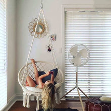 Load image into Gallery viewer, Tassel hanging chair - garden swing seat, hanging egg chair, garden swing chair
