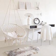 Load image into Gallery viewer, Hand Woven Round Hanging Hammock Macrame Chair