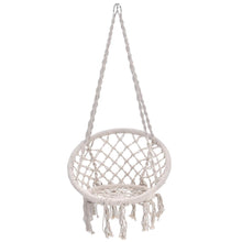 Load image into Gallery viewer, Hand Woven Round Hanging Hammock Macrame Chair