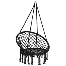 Load image into Gallery viewer, Hand Woven Round Hanging Hammock Macrame Chair
