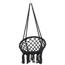 Load image into Gallery viewer, Hand Woven Round Hanging Hammock Macrame Chair