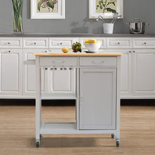 Load image into Gallery viewer, Modern Wooden Kitchen Trolley on Wheels