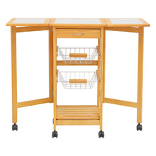 Load image into Gallery viewer, Extendable Kitchen Cart Folding Kitchen Trolley