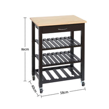 Load image into Gallery viewer, Kitchen Trolley Serving Cart Rolling Storage Island Table With Drawer Shelf Rack