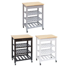 Load image into Gallery viewer, Kitchen Trolley Serving Cart Rolling Storage Island Table With Drawer Shelf Rack