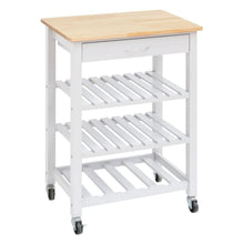 Load image into Gallery viewer, Kitchen Trolley Serving Cart Rolling Storage Island Table With Drawer Shelf Rack