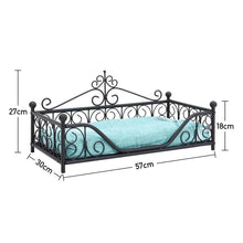 Load image into Gallery viewer, Comfy Luxury Puppy Bed Metal Iron Dog Cat Padded Bed Pet Sofa Couch Cushion Nest