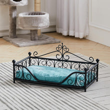 Load image into Gallery viewer, Comfy Luxury Puppy Bed Metal Iron Dog Cat Padded Bed Pet Sofa Couch Cushion Nest