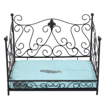 Load image into Gallery viewer, Comfy Luxury Puppy Bed Metal Iron Dog Cat Padded Bed Pet Sofa Couch Cushion Nest