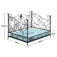 Load image into Gallery viewer, Comfy Luxury Puppy Bed Metal Iron Dog Cat Padded Bed Pet Sofa Couch Cushion Nest