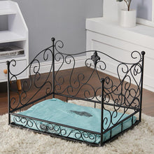 Load image into Gallery viewer, Comfy Luxury Puppy Bed Metal Iron Dog Cat Padded Bed Pet Sofa Couch Cushion Nest