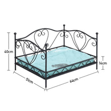 Load image into Gallery viewer, Comfy Luxury Puppy Bed Metal Iron Dog Cat Padded Bed Pet Sofa Couch Cushion Nest