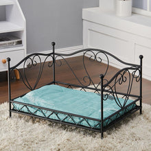 Load image into Gallery viewer, Comfy Luxury Puppy Bed Metal Iron Dog Cat Padded Bed Pet Sofa Couch Cushion Nest