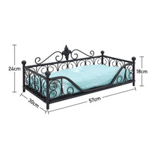 Load image into Gallery viewer, Comfy Luxury Puppy Bed Metal Iron Dog Cat Padded Bed Pet Sofa Couch Cushion Nest