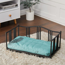 Load image into Gallery viewer, Comfy Luxury Puppy Bed Metal Iron Dog Cat Padded Bed Pet Sofa Couch Cushion Nest