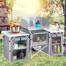Load image into Gallery viewer, Camping Kitchen Stand Unit Storage Portable Outdoor