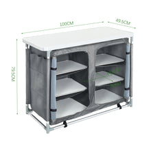 Load image into Gallery viewer, Camping Kitchen Table Portable Cabinet Kitchen Storage