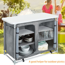 Load image into Gallery viewer, Camping Kitchen Table Portable Cabinet Kitchen Storage