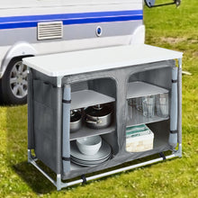 Load image into Gallery viewer, Camping Kitchen Table Portable Cabinet Kitchen Storage
