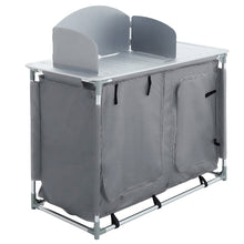Load image into Gallery viewer, Camping Table Kitchen Stand Unit Storage Portable Outdoor BBQ