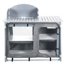 Load image into Gallery viewer, Camping Table Kitchen Stand Unit Storage Portable Outdoor BBQ