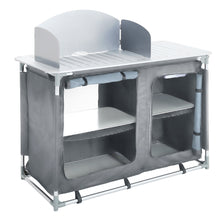 Load image into Gallery viewer, Camping Table Kitchen Stand Unit Storage Portable Outdoor BBQ