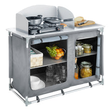Load image into Gallery viewer, Camping Table Kitchen Stand Unit Storage Portable Outdoor BBQ