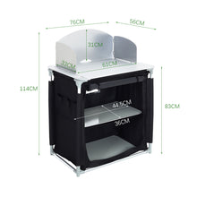 Load image into Gallery viewer, Camping BBQ Picnic Kitchen Stand Unit Storage Portable Outdoor