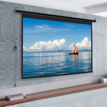 Load image into Gallery viewer, Electric Pull-Down Projector Screen 4:3 White Matte Home Cinema-four size option