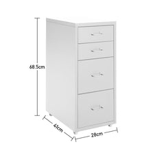 Load image into Gallery viewer, Vertical File Cabinet with Wheels