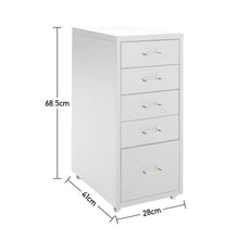 Load image into Gallery viewer, Vertical File Cabinet with Wheels