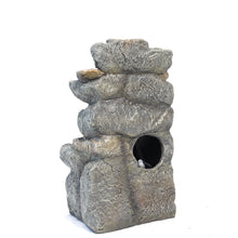 Load image into Gallery viewer, Natural Slate Garden Water Feature Outdoor LED Fountain Waterfall Solar Powered