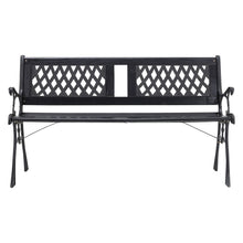 Load image into Gallery viewer, Metal&Wood Garden Bench Seat Patio 2-3 Seater Armrest Chair Iron Outdoor Seating -2 Style