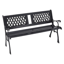 Load image into Gallery viewer, Metal&Wood Garden Bench Seat Patio 2-3 Seater Armrest Chair Iron Outdoor Seating -2 Style