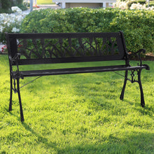 Load image into Gallery viewer, Metal&Wood Garden Bench Seat Patio 2-3 Seater Armrest Chair Iron Outdoor Seating -2 Style