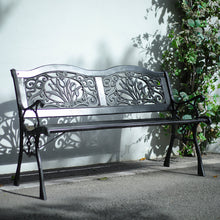 Load image into Gallery viewer, 2-3 Seater Outdoor Wooden Garden Bench Patio Cast Iron Legs Park Seat Furniture-2colors