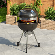 Load image into Gallery viewer, Outdoor Camping 2-In-1 Kettle BBQ Grill Charcoal Barbecue Stove with Pizza Oven